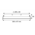 Foco LED Kardan Lineal 300x67mm WAS 20W UGR10